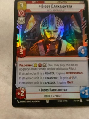 STAR WARS UNLIMITED JTL BIGGS DARKLIGHTER Foil NM GLOBAL SHIPPING