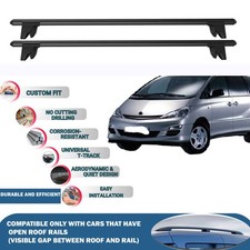 Roof Bars Cross Bars for Toyota Estima Previa 2000-2005 Lockable 2X Black