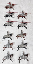 Vtg Britains Ltd Lead Jousting Knights One-Ear Horse Variant 11pc Lot - READ