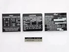 FIT FOR Jeeps Willys Ford CJ2A CJ3A CJ3 Dash Data Plate Aluminum Black Set Of 4