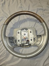 2006-2011 Lincoln Town Car Grey Leather Wood Grain Steering Wheel
