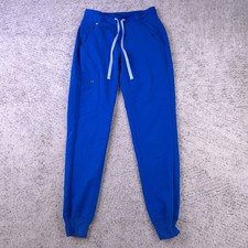 Figs Zamora Jogger Scrub Pants Womens XXS Royal Blue Medical Bottoms W18SW2005