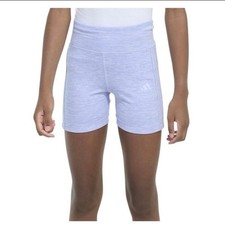 New Adidas Girls Melange Bike Shorts Tone Melange Purple AH10315 XS 6 NWT 25
