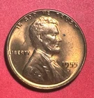 1955S US Choice Uncirculated LINCOLN Cent "FULL RED" Old Coin San Francisco X911