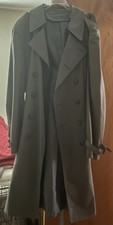 Men’s London Fog Trench Coat Vintage Grey Size 46 Long Classic Rain Coat