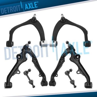 6pc Front Upper Lower Control Arms Sway Bars for GMC Chevy Sierra Silverado 1500