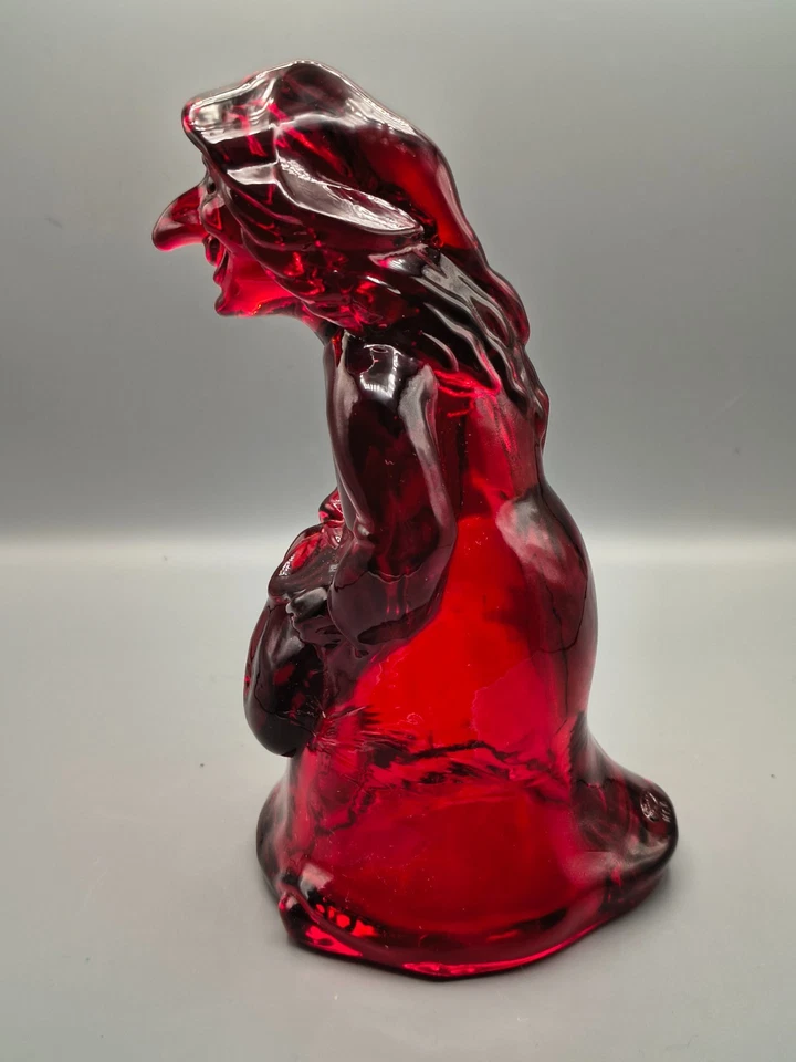 Fenton Glass Ruby Red Witch Poured By Mosser Glass - Beautiful Cadmium Glow! - Image 2 of 4