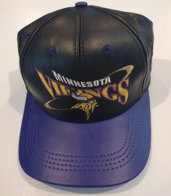 SKOL Vintage Minnesota Vikings Leather NFL Hat Adjustable Cap ProElite Made USA