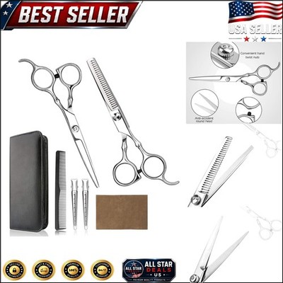 Double the Cutting Precision: Professional Hair Cutting & Thinning Scissors Set