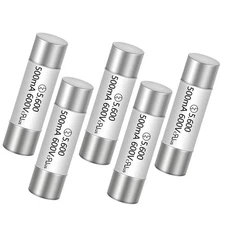 5PCS HV510 500mA 600V AC 5x20mm Fast-Acting Ceramic Fuses for Digital Multimeter