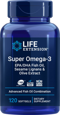 Life Extension SUPER OMEGA-3 w/SESAME OLIVE EXTRACT 120 SG