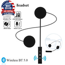 Bluetooth Motorcycle Helmet Headset BT5.0 Wireless Riding Headphone Anti-Interfe
