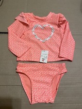Cat  Jack Neon Baby Girl Swimsuit 12 Months New With Tag