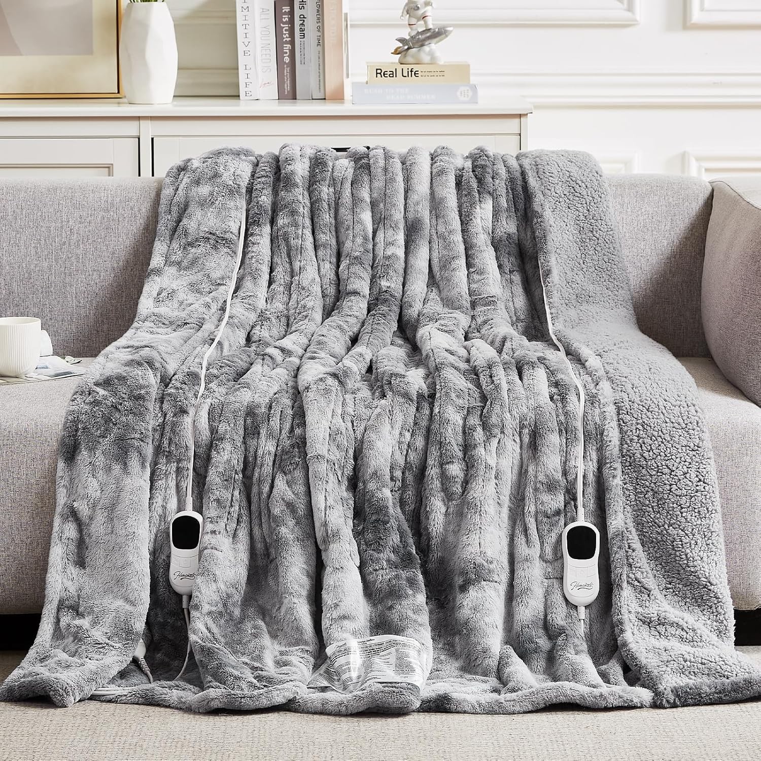 Homemate Heated Blanket Electric Throw Heating Blanket Throw 1