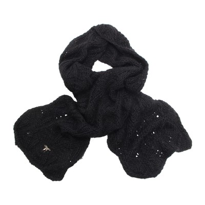M1532 WOMEN'S SCARF SCEE TWIN-SET WOMAN SCARF BLACK 27X194CM