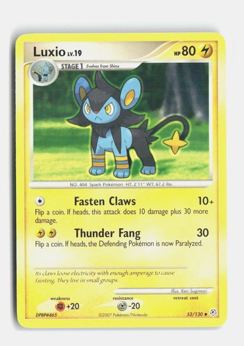 Luxio 52/130 Diamond and Pearl Pokemon LP