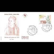 FDC - Juliette Dodu, héroïne de guerre - oblit Saint denis réunion 28/10/2009