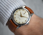 1958 Vintage Omega Seamaster Men's Watch Mechanical Rare White Dial