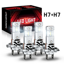 6000K H7 LED Headlights Hi/Lo Beam LED Bulbs For Mercedes-Benz C250 C300 C350 4x
