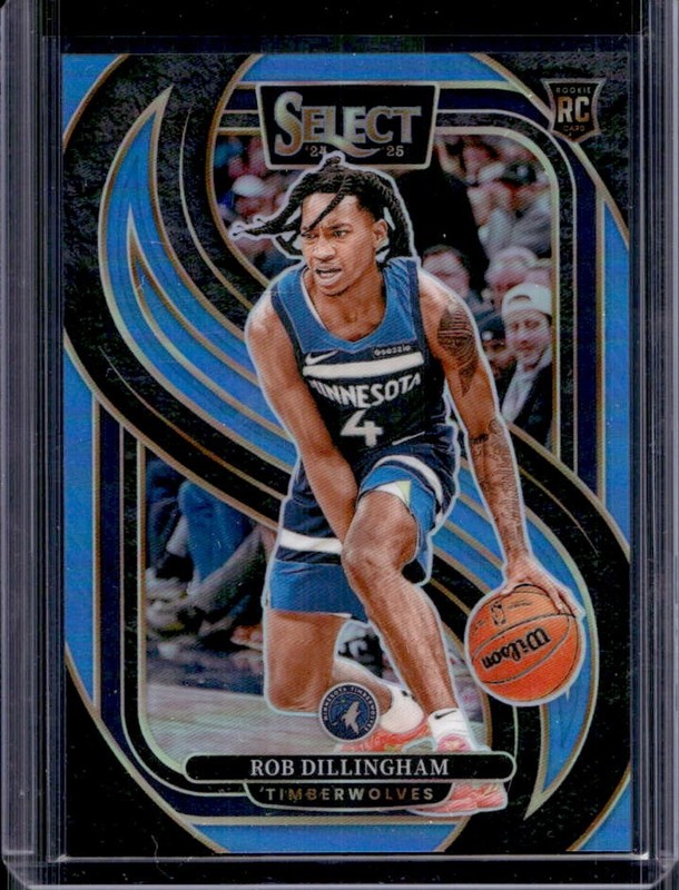 2024-25 Panini Select Rob Dillingham Premier RC Light Blue Prizm Rookie #/299
