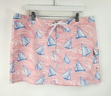 Vineyard Vines Board Skirt Women's 16 Overboard Blue Pink Sailboat Ocean Preppy