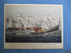 1960 Currier & Ives Civil War Print - Confederate Warship "Alabama" Sinking 1864