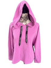 XXL Calvin Klein Pink Logo Pullover Hoodie Womens Fleece Drawstring