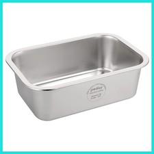 1.2 Gallon Large Dog Water Bowl, 18/8 Human Grade Stainless Steel - Silver Cl...