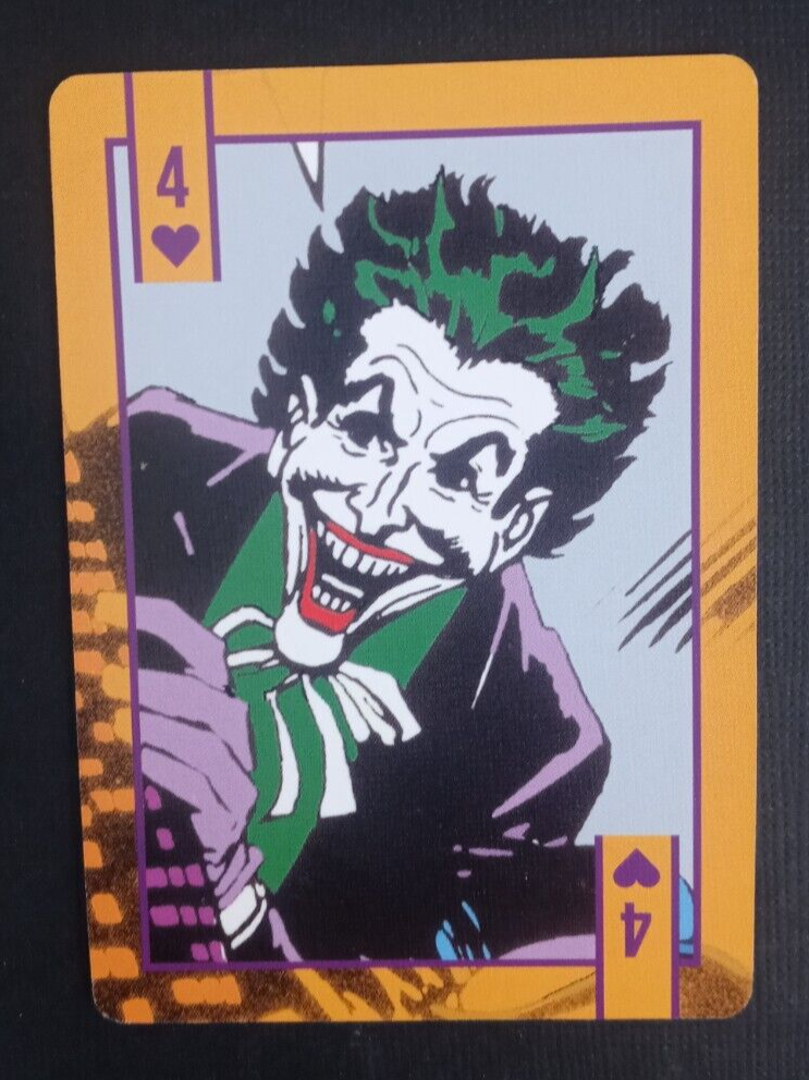 2013 Batman Villains Playing Card Joker 4 Hearts | eBay
