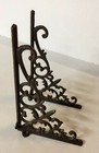 SET OF 2 FANCY FLEUR DE LIS WALL SHELF BRACKET Ornate Corbel Brace Bronze Finish — photo 5