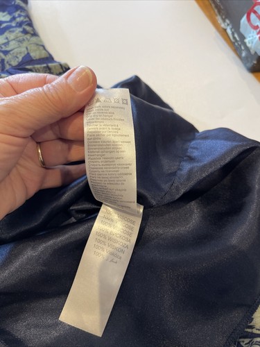 Apricot Damen Sommerkleid M marine grün Blätter ärmellos weich Viskose - Bild 9 von 10