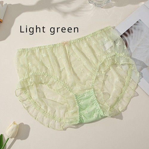 Übergröße Damen Spitze Netz Rüschen Slip Höschen Unterwäsche dehnbar Dessous sexy - Bild 25 von 35