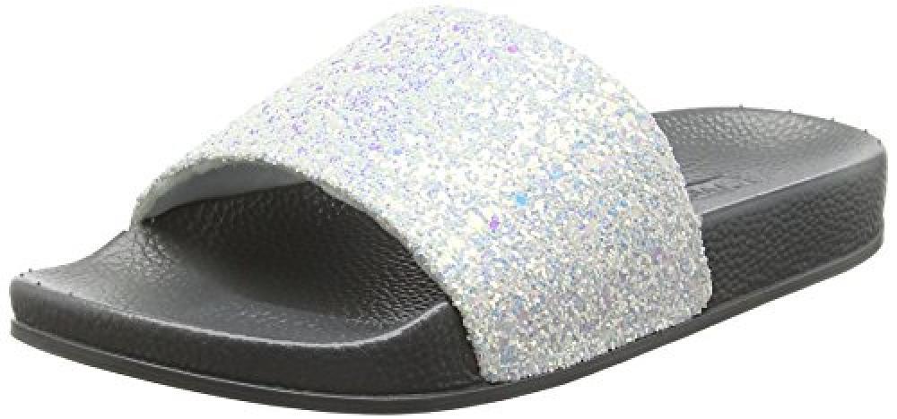 (TG. 36 EU) victoria Sandalia Pala Glitter, Sneaker Donna, Argento (Plata 14), 3