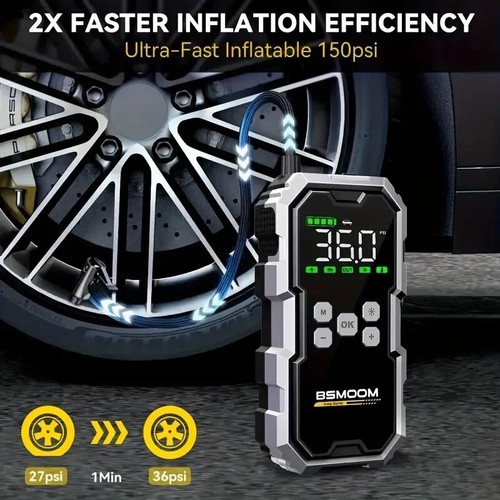 7000A Car Jump Starter + Air Compressor + Power Bank + Emergency Lighting + Case - Picture 3 of 12