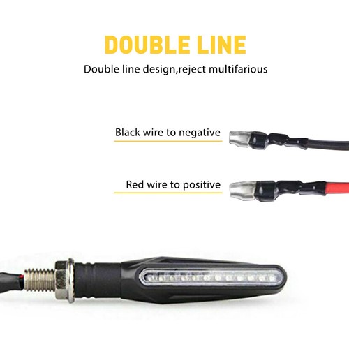 4x Universal Motorcycle 12-LED Amber Turn Bike Signal Indicators Blinker Light O - Picture 11 of 12