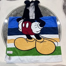 Disney Mickey Mouse Kids Bath Pool Beach Hooded Poncho Towel