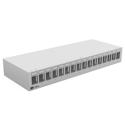 Patchpanel für Keystone Module 4 | 6 | 8 | 12 | 16-Port grau/schwarz Aufputz - Afbeelding 49 van 95
