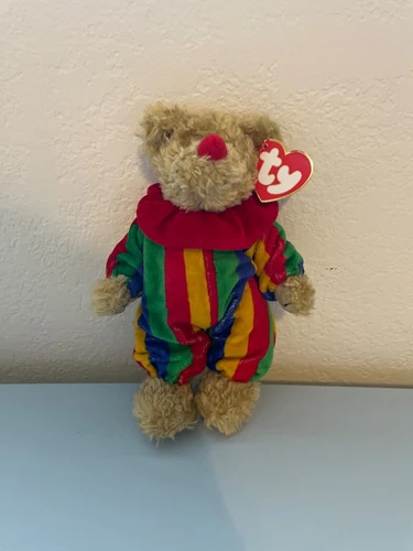 RARE Vintage 1993 Beanie Baby TY Piccadilly Azalea Clown Bear