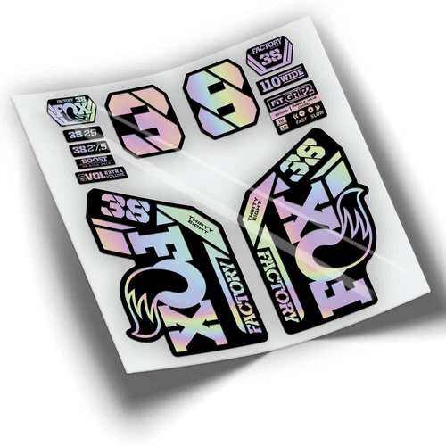 WP433 FORK STICKERS FOX 38 FACTORY 2021 - 2024 SET DECALS