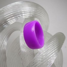 Neon Purple Acrylic Resin Ring - Fluorescent Purple - Mens or Womens - Handmade