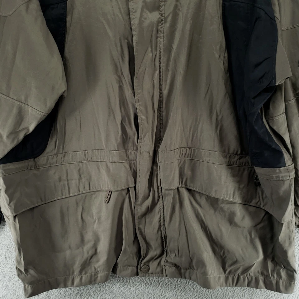 Chaqueta deportiva Columbia Omni Tech vintage para hombre XL con capucha verde tostado aislante Foto 3 de 4