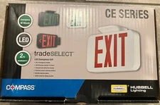 Hubbell Lighting Compass CE Series Emergency Exit Light New 93043113
