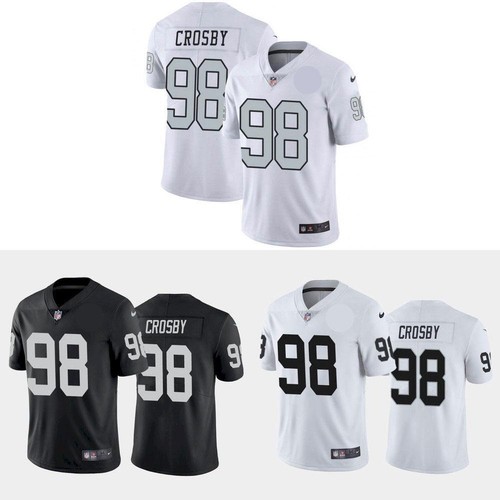 Maxx crosby raiders stitched men jersey white / black / rush