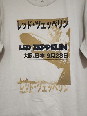 New Led Zeppelin World Tour Poster Kids XL/12 Soft Beige T-shirt
