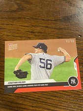 2020 Topps Now Jonathan Holder Earns Win Game Winning Run 211 Yankees Red #1 /10
