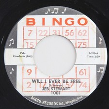 Jeb Stewart 7" 45rpm Will I Ever Be Free & Greasy Frog 1965 Northern Soul Bingo