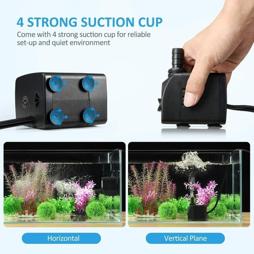 Senelux Submersible Water Pump Fountains Aquarium Fish Tank Pond Hydroponics - Picture 22 of 28