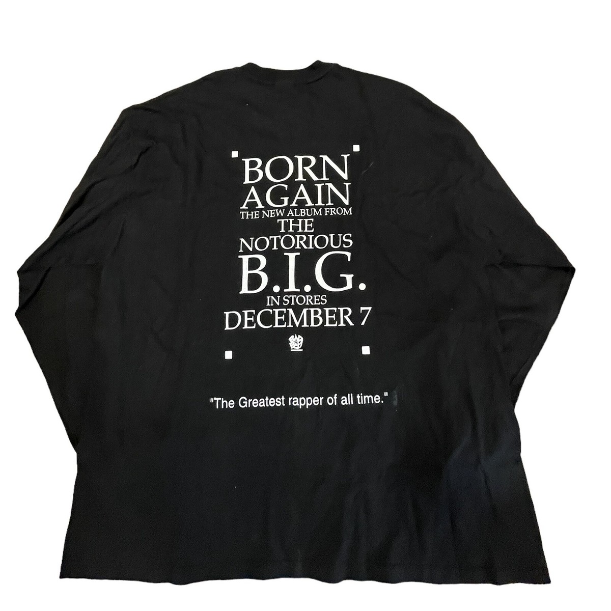 アップルバム　ビギー Vintage Notorious BIG Biggie Smalls Rap Tee Long Sleeve T-shirt
