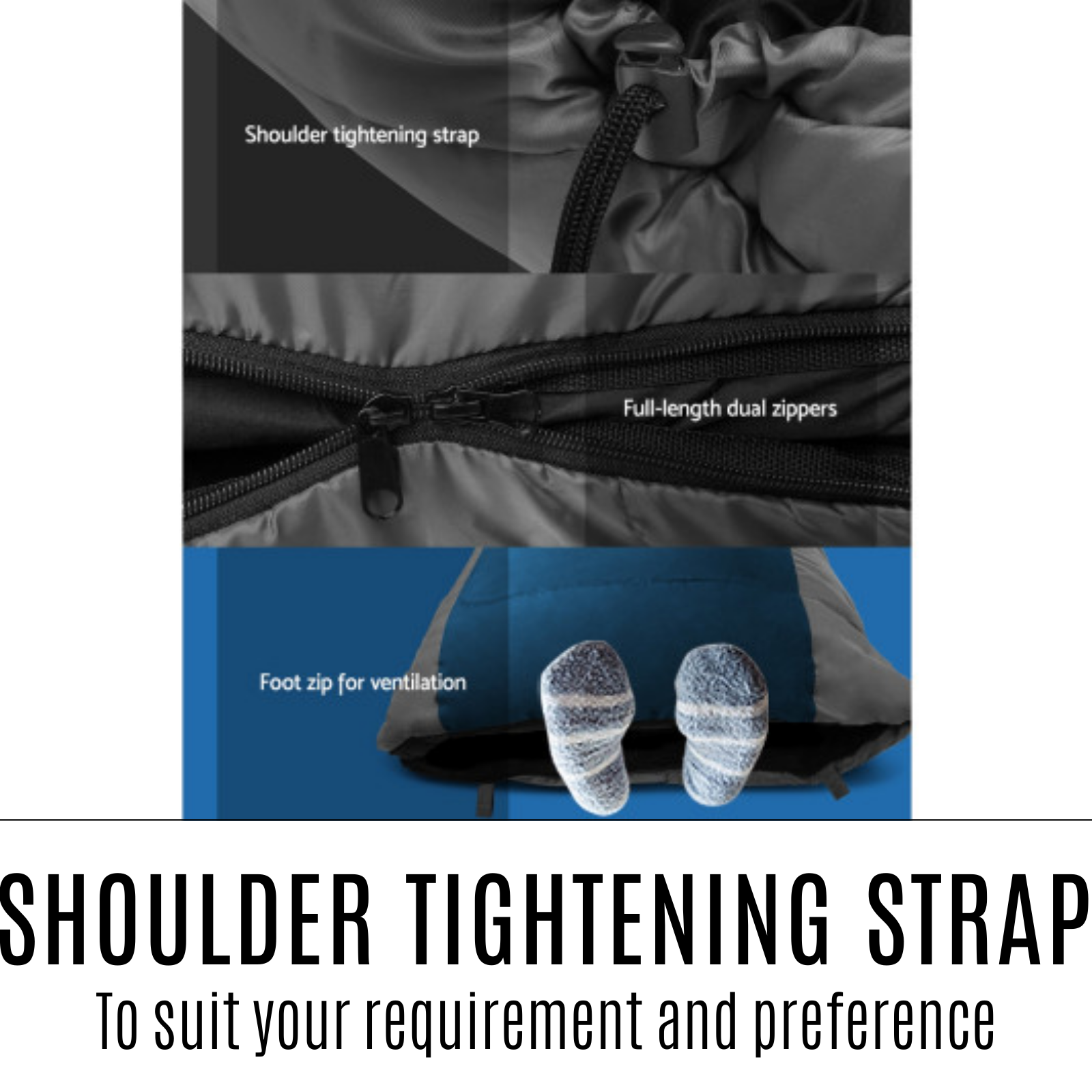 Weisshorn Sleeping Bag Bags Single Camping Hiking Compact Winter