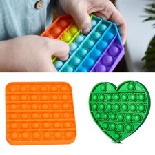 4 Pack Push Pop Bubble Stress Anxiety Relief Fidget Sensory Toy For Kids Gift